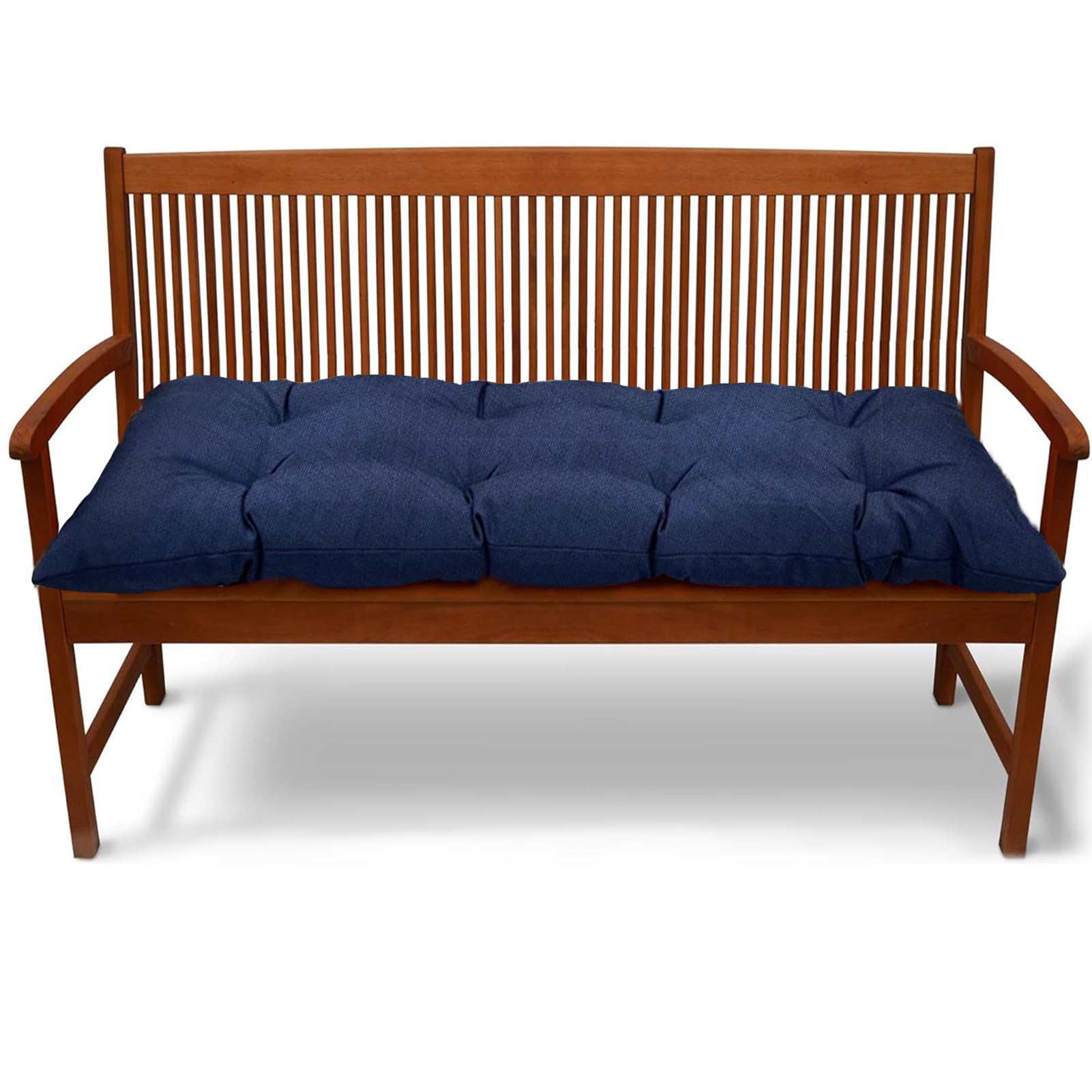 Coussin de banc imperméable bleu 200 cm matelassé avec sangles de fixation