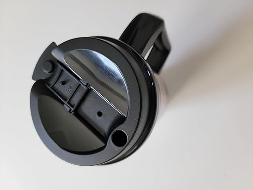 Miniatura 2 de Taza de viaje – Taza de bebida reutilizable aislada (24 onzas), negro, rojo y blanco