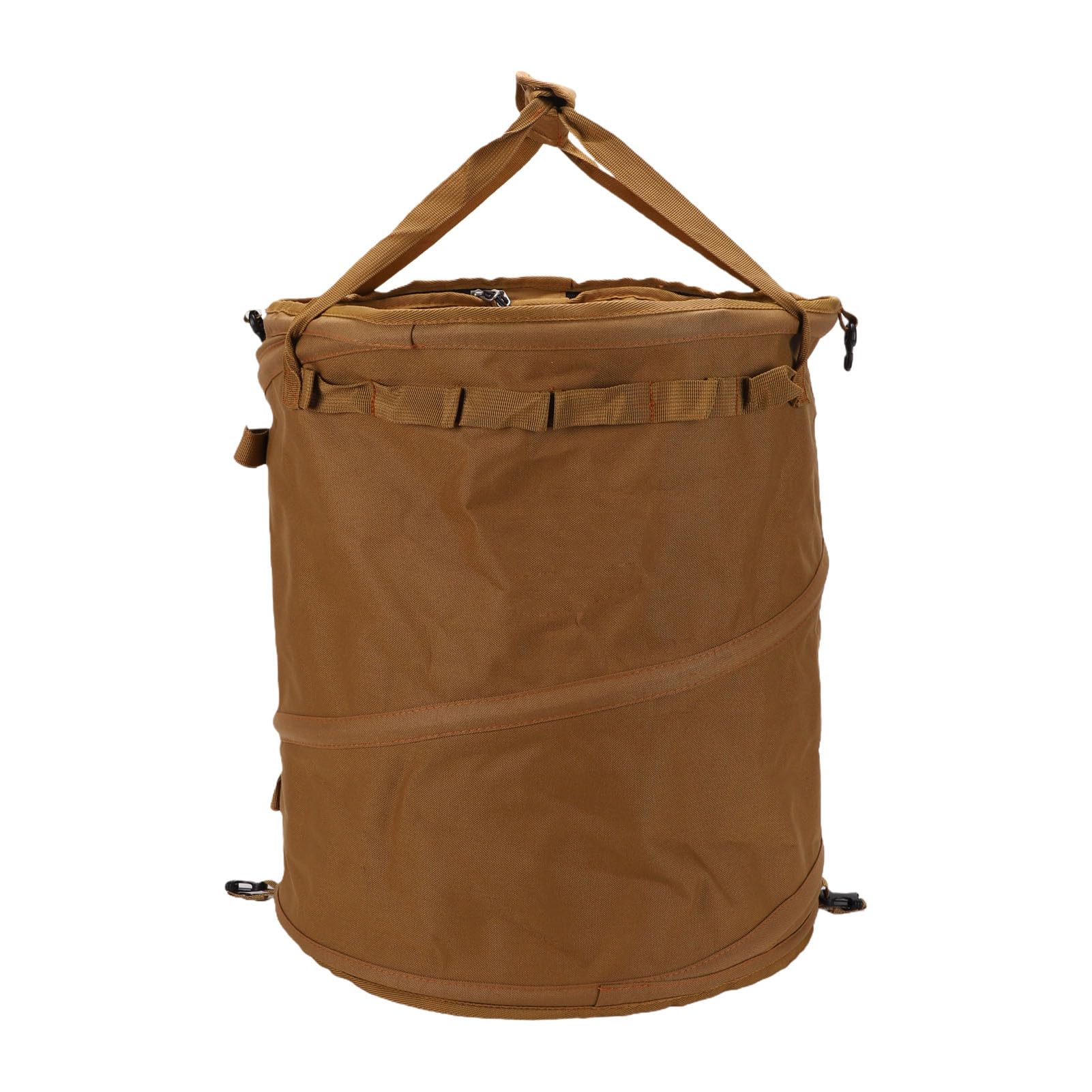 Bote de Basura Plegable, Contenedor de Almacenamiento Emergente Portátil Resistente de 62L para Aventuras Al Aire y Organización del Hogar (BROWN)