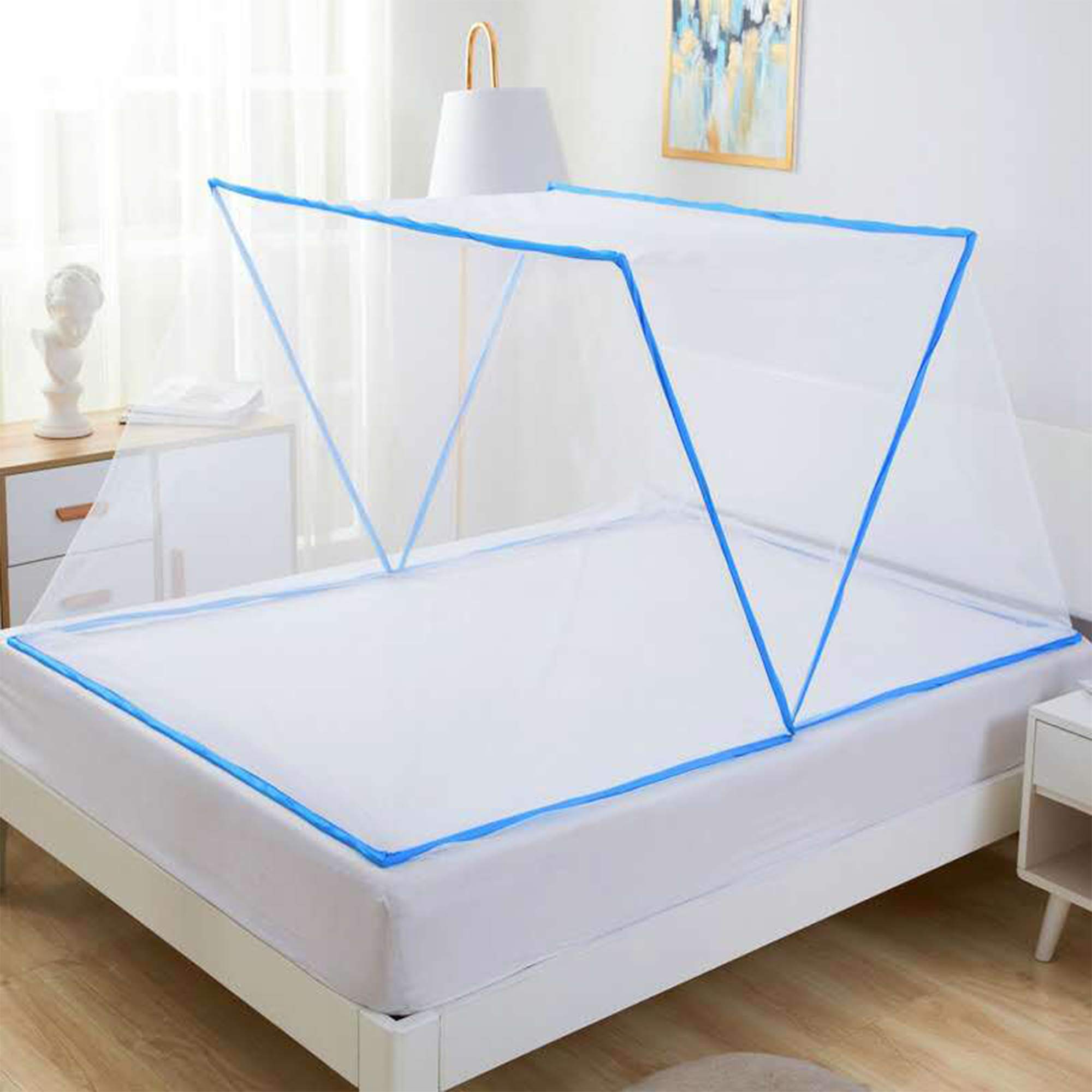HIOD Cubierta de Mosquito Portátil Mosquitera Plegable para Bebés y Adultos Red Transpirable del Toldo de la Tienda de la Cama para el Viaje Que Acampa al Aire Libre,