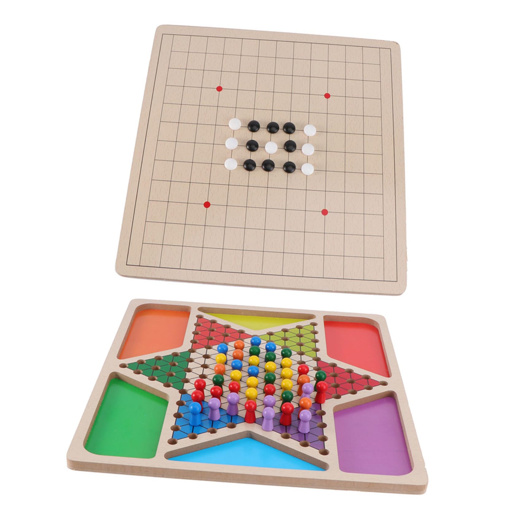 Jeu de Dames Gobang en Bois, Jouet Éducatif pour Garçon et Filles