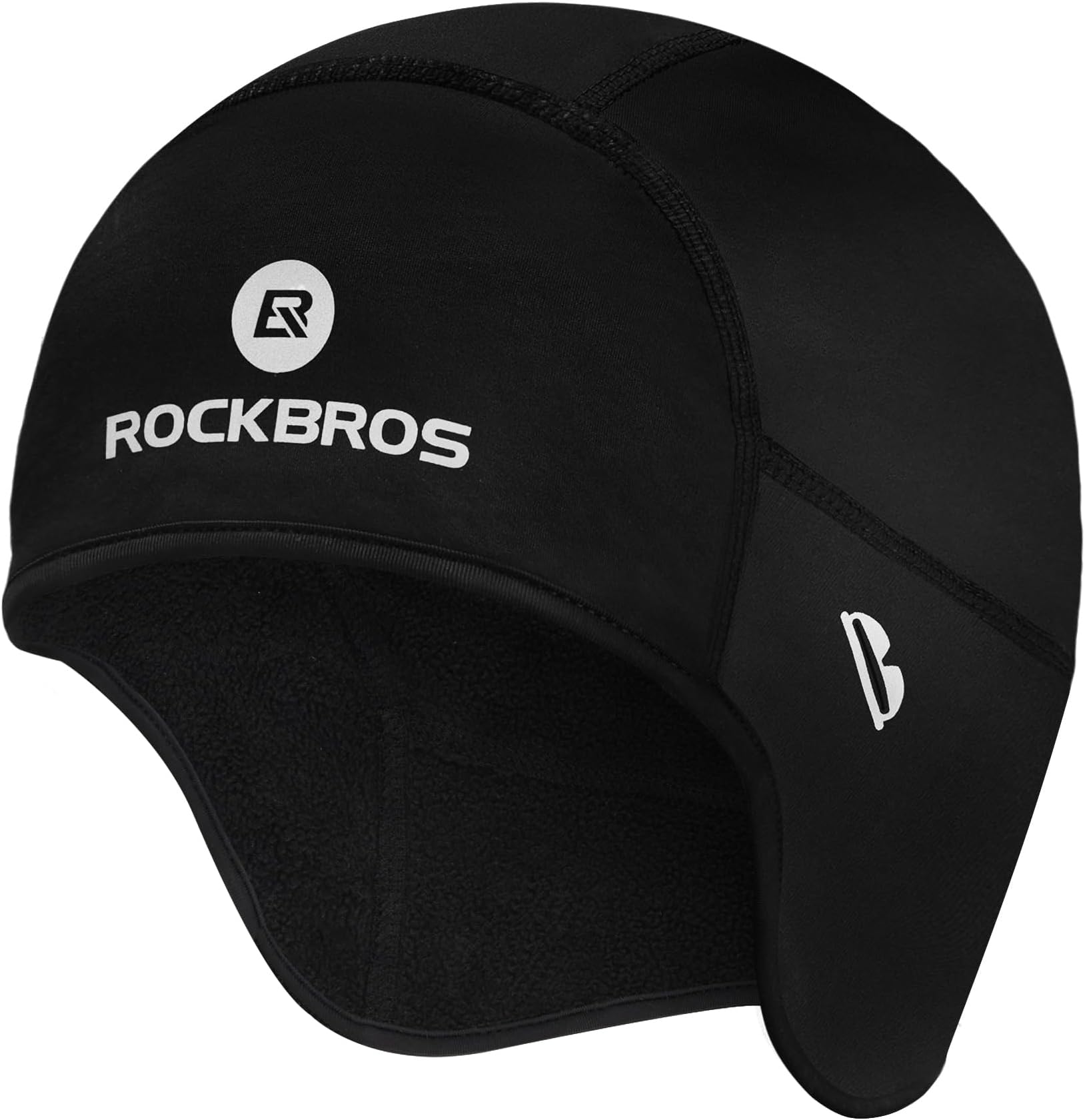 ROCKBROS Skull Cap Helmet Liner for Men Women Winter Thermal Athletic Caps Running Beanies Hat with Glasses Holes