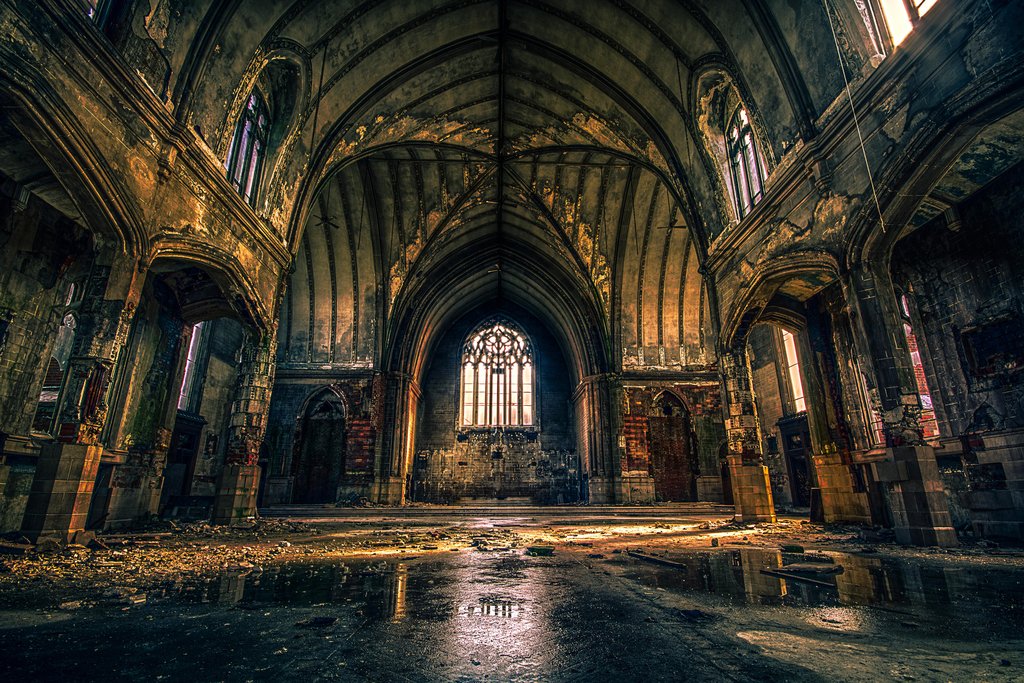 Amazon.com: Ruins of a Abandoned Church Detroit Michigan Photo