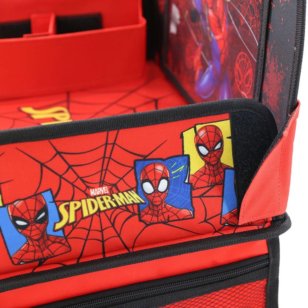 Tataway Spider Man Travel Table - Spiderman Resealable and Adjustable Travel Tray with Pockets and Tablet Holder - Image 3