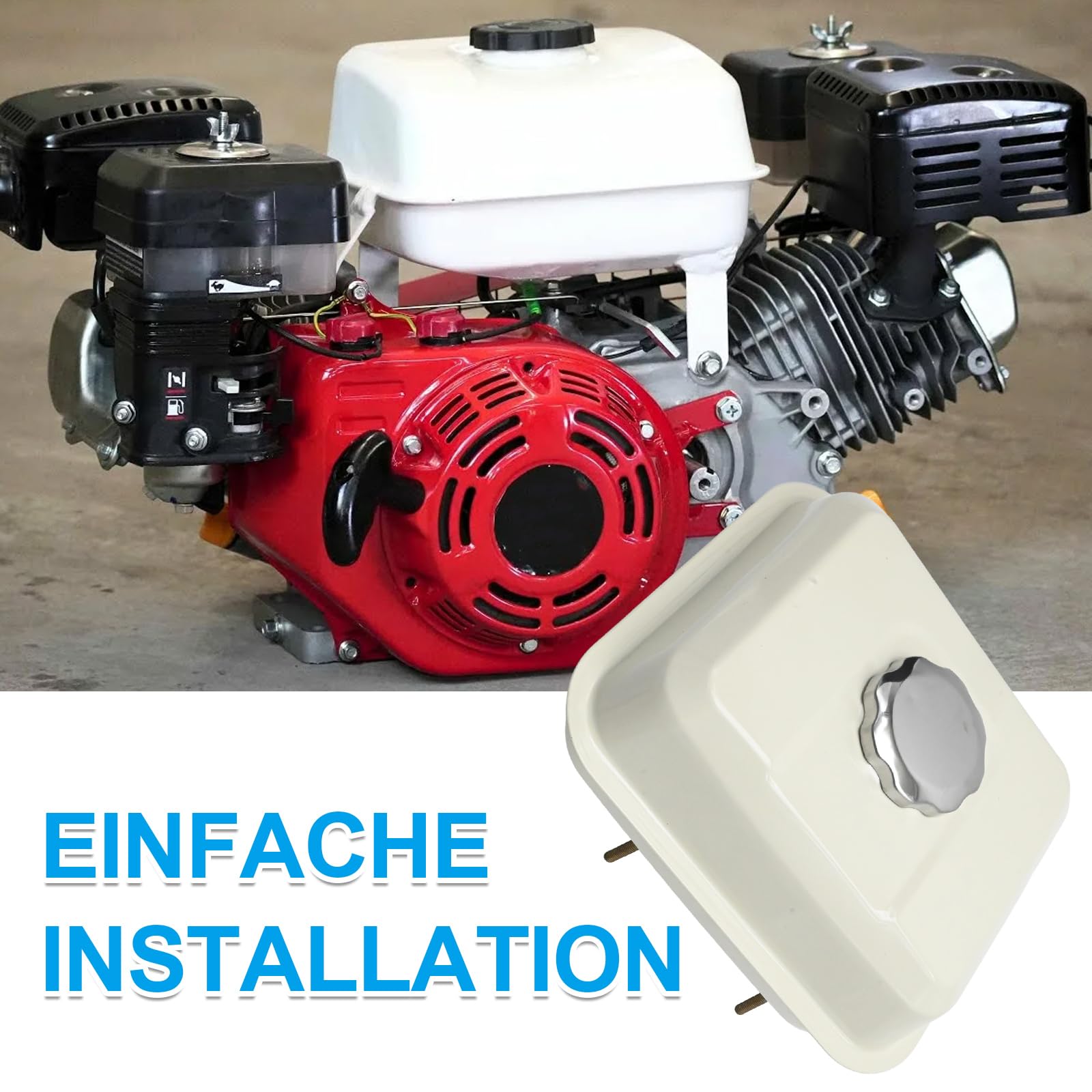 17510-ZE1-020ZA Kraftstofftank mit Deckel Ersatz für Honda GX160 GX200 GX140 Motor, einschließlich Zündkerze, Kraftstofffilter und Kraftstoffleitung