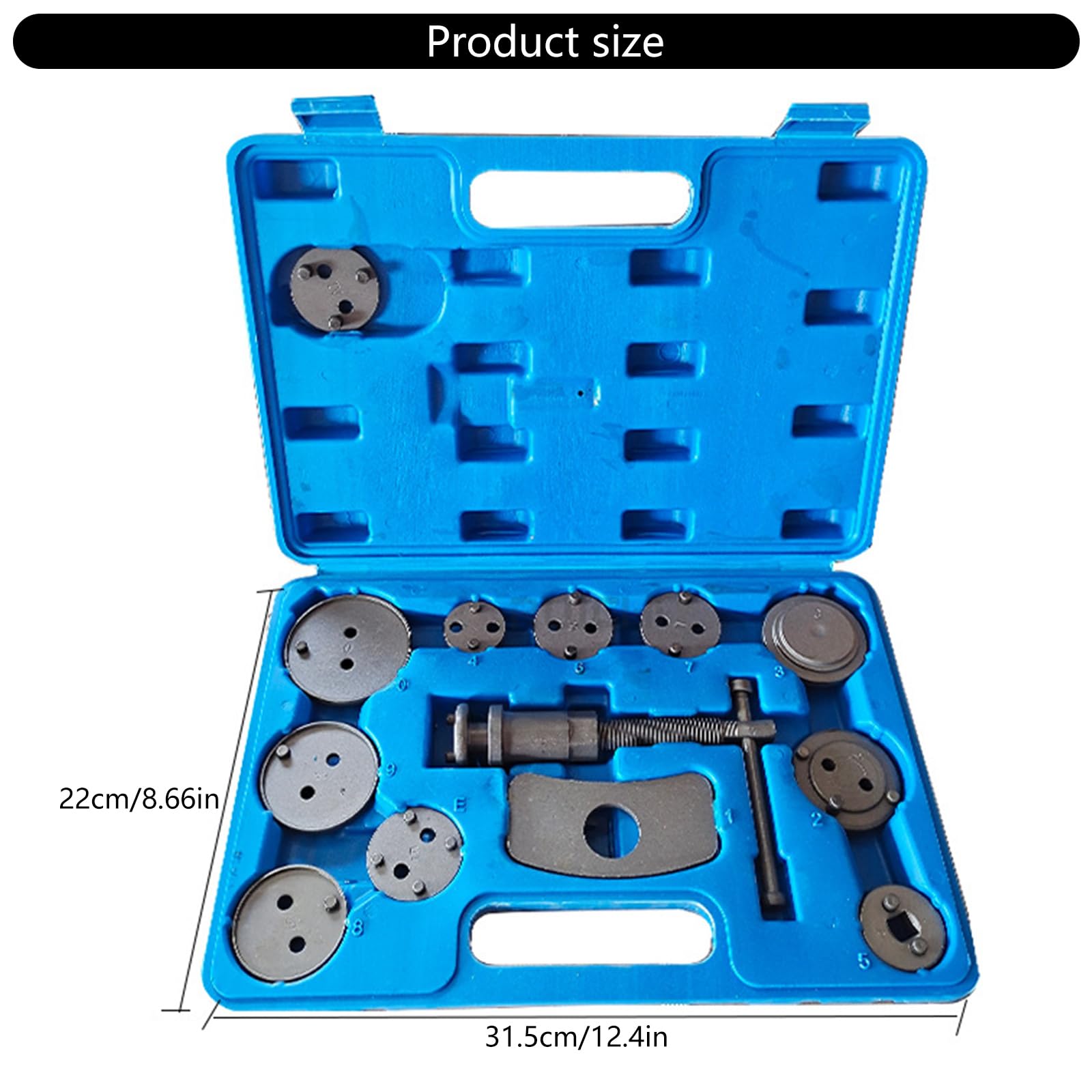 Kit completo di 12 attrezzi per pinza freno a disco, facile da usare, strumento di ritorno in acciaio preciso per la riparazione del veicolo, freno robusto