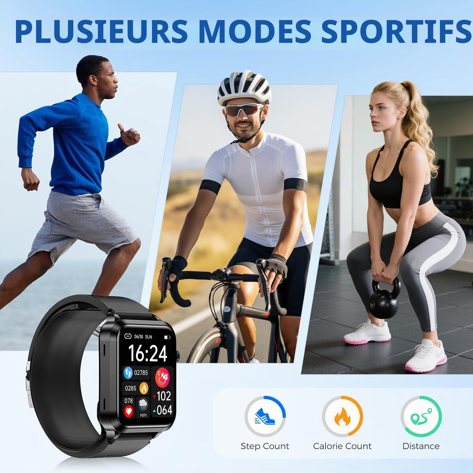 Smart Watch pour Hommes Et Femmes, ÉCran Retina HD De 1,92 Pouces, 100+ Modes Sport, 30+ Langues, Bluetooth 5.0ble, Algorithme Intelligent AI, Batterie 30 Jours, ECG Insights, pour Spo2