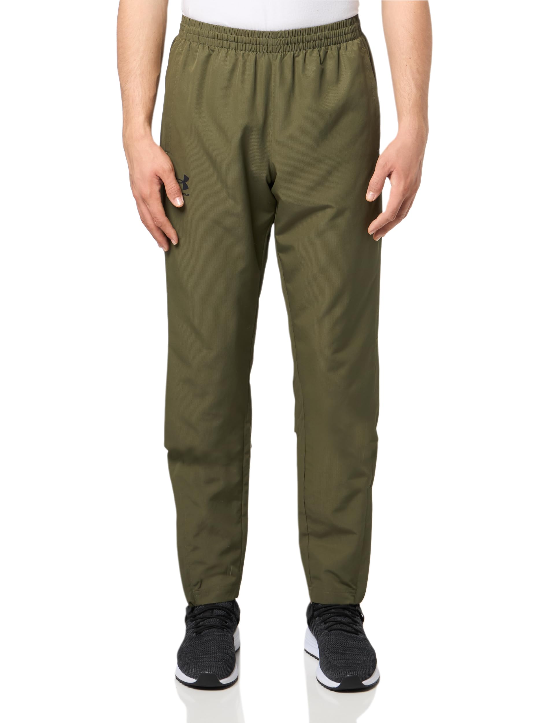Under Armour Men's Rival Woven Windbreaker Pants, (390) Marine Od Green / / Black, XXL Tall