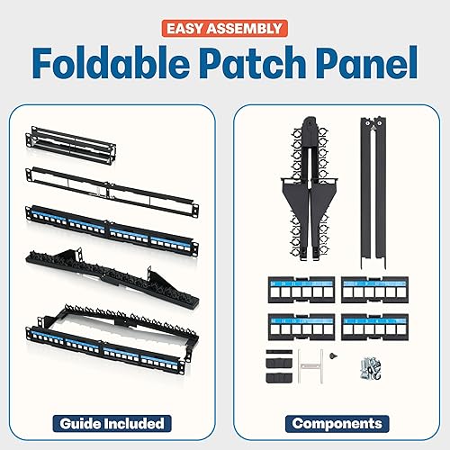 Miniatura 7 de Everest - Panel de conexión Keystone de 24 puertos (paquete de 1)  Paneles extraíbles de 6 puertos  Uso solo con piedras trapezográficas de perfil