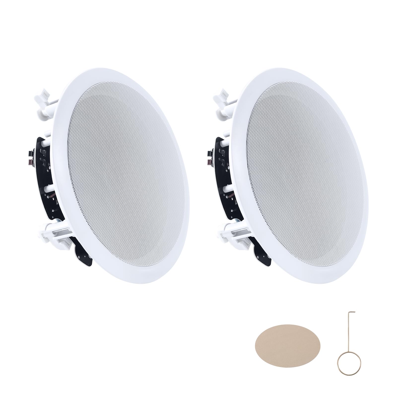 VEVOR Set di Altoparlanti da Incasso a Soffitto, Diffusori da Incasso da Parete 2 pezzi per Home Theater Hi-Fi Potenza di Picco Singola 150 W, Montaggio da Parete a 2 Vie, Ambienti Interni