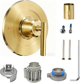 Shower Trim Kit for Moen T2901 Handle, Compatible with Moen Gibson Shower/Tub 2510/2520/2570/2590 Pressure balanced Valves Series, Repair Wobbly Handle or Bathroom Renovation,Brushed Gold