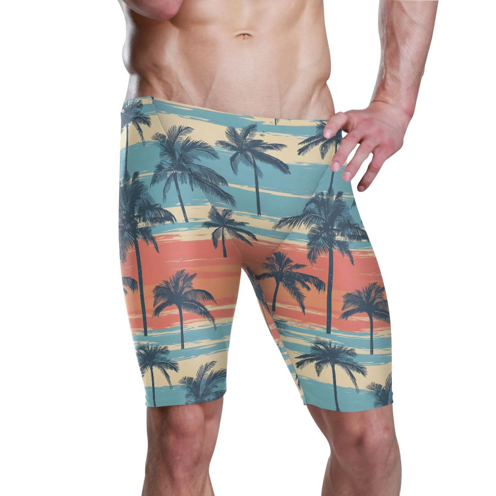 UMIRIKO Swimsuit for Men Summer Palm Tree Men's Swimsuit Jammer XXL 202b8345