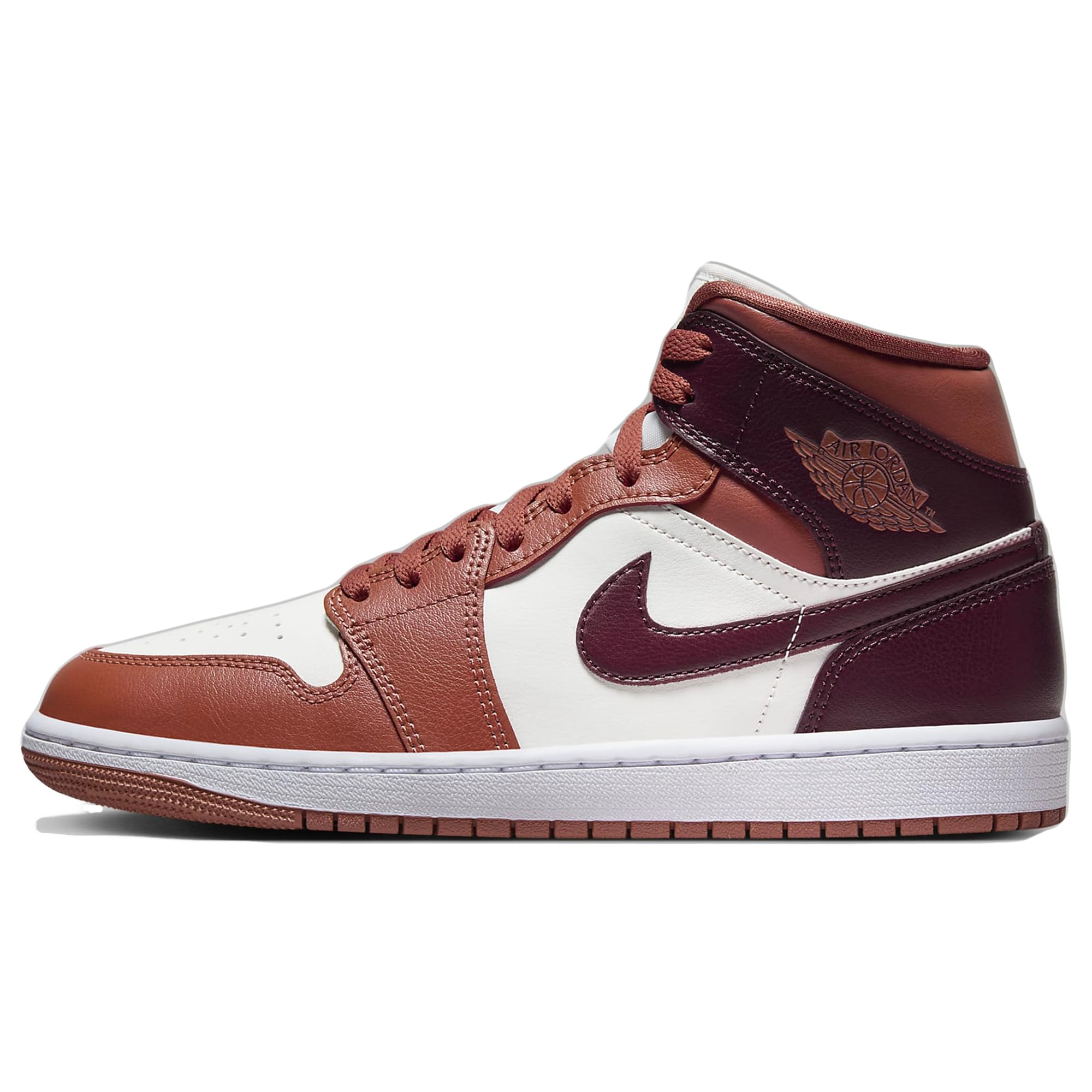 Nike Zapatillas Wmns Air Jordan 1 Mid CÓDIGO BQ6472-200, Blanco Burdeos, 39 EU