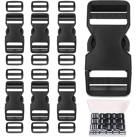 Buckle For 1 inch Straps: Quick Side Release Plastic Paracord Bracelet Buckles...