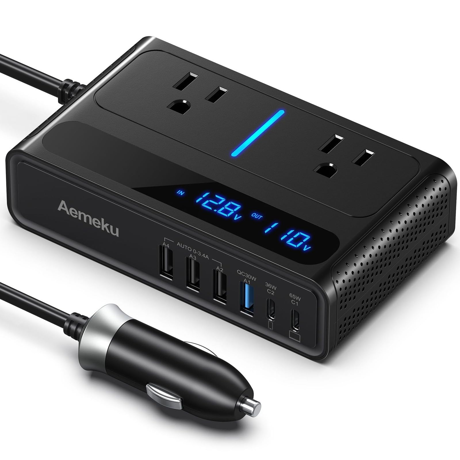 [在庫処分セール中]テスラインテグラルフレッシャーΩ テスラ缶 電磁波対策に Amazon.co.jp: 8in1 200W カーインバーター コンパータ 12V車用 AC100v