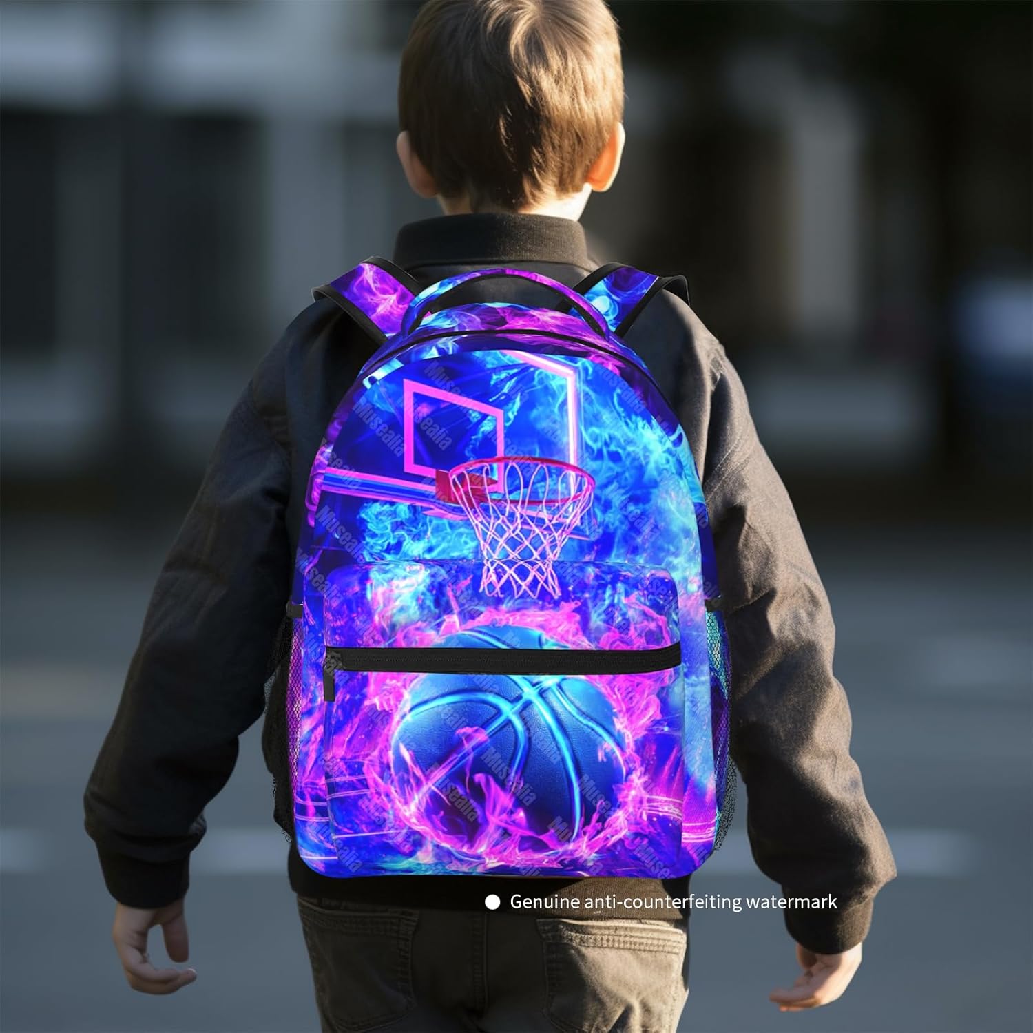 Basketball School Backpack for Boys Basketball Backpack for Kids Students Children Teens Elementary Middle School Lightweight Waterproof Kids Backpacks Boys Backpacks for Age 6-18