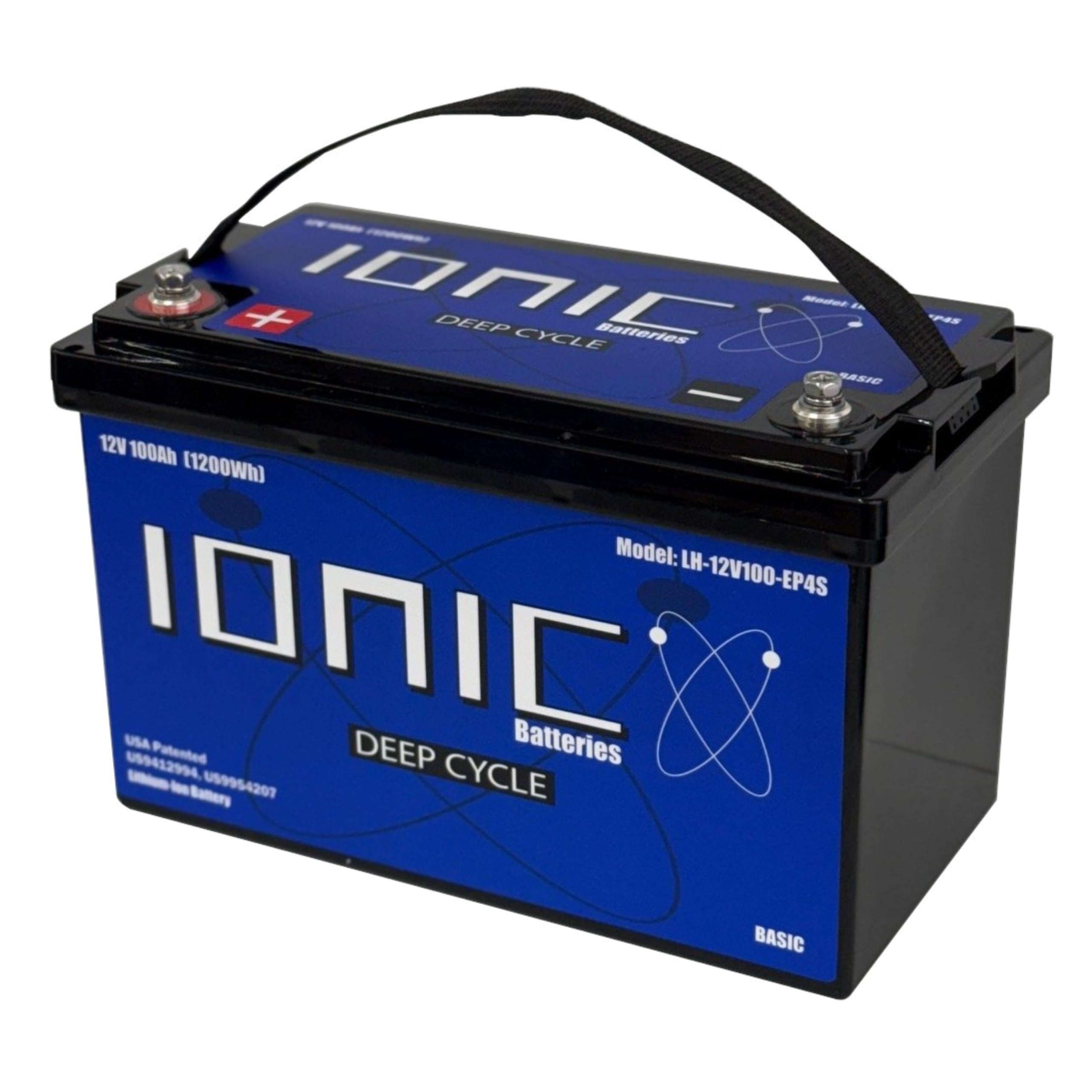 Ionic Lithium 12V 100Ah LiFePO4 Deep Cycle Battery - Basic (No Bluetooth, Not Dual Purpose)