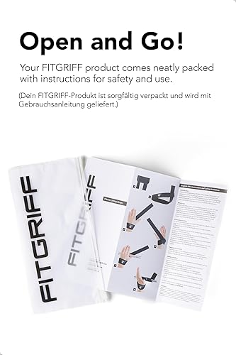 Miniatura 6 de Fitgriff Muñequeras de levantamiento para levantamiento de pesas, gimnasio, peso muerto, entrenamiento (hechas de algodón premium y acolchado) -