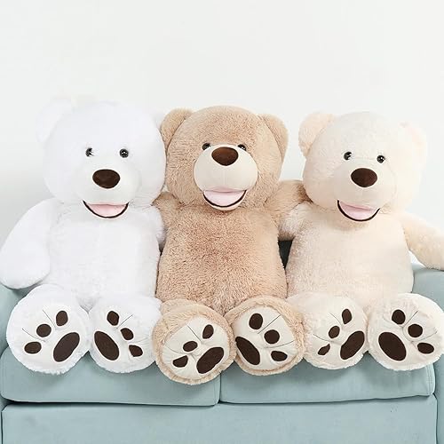 Miniatura 3 de DOLDOA Oso de peluche gigante de 39.5 pulgadas, oso de peluche grande para baby shower, oso de peluche grande para niños, novia, Navidad, San