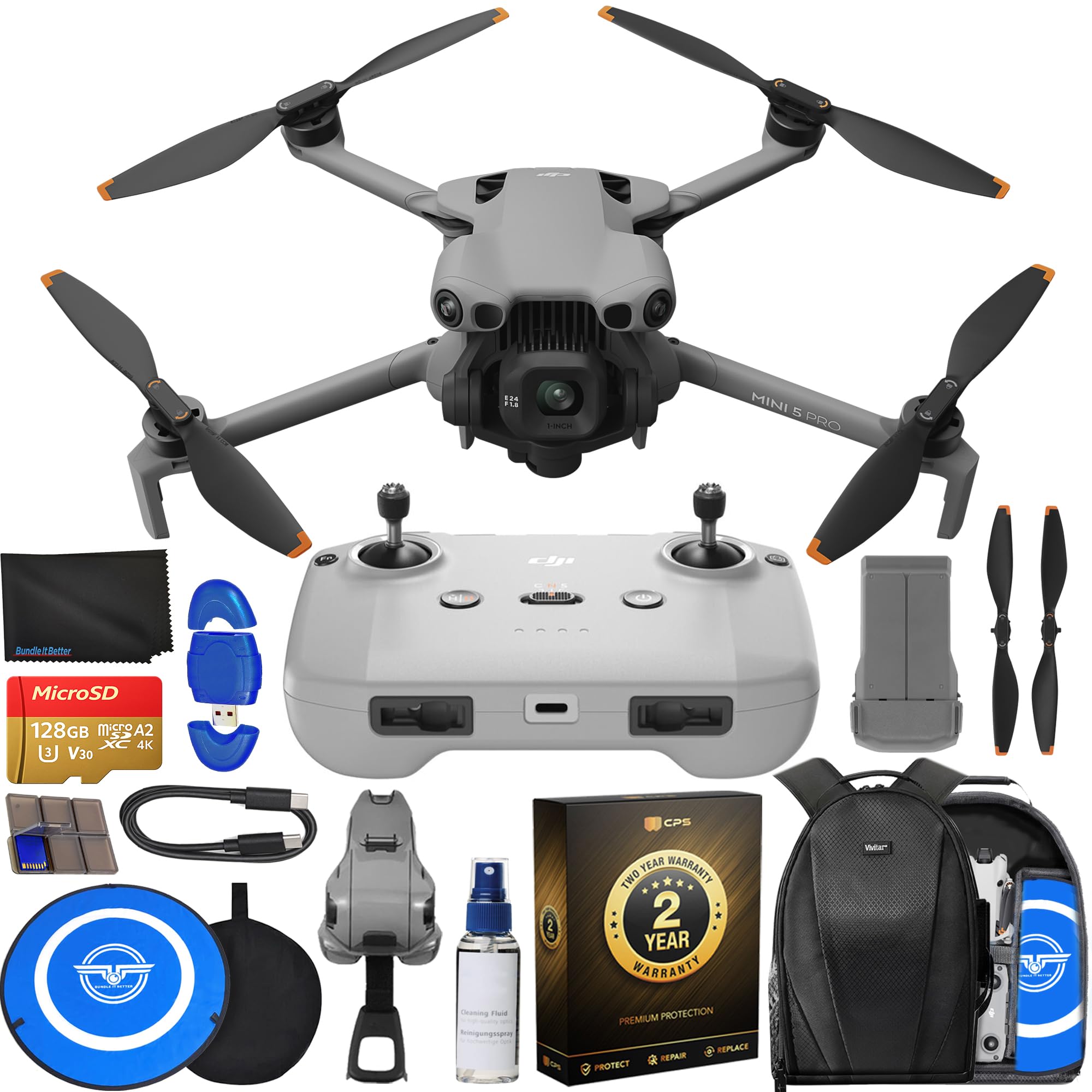 DJI Mini 5 Pro with RC-N3 Remote, Ultra-Light & Foldable 4K Drone with Camera, Omnidirectional Obstacle Sensing, ActiveTrack 360°, 225° Gimbal