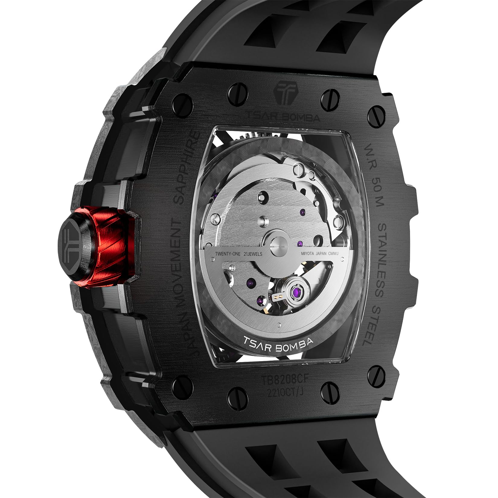 TSAR BOMBA Montres automatiques pour Homme Montre de Luxe pour Homme