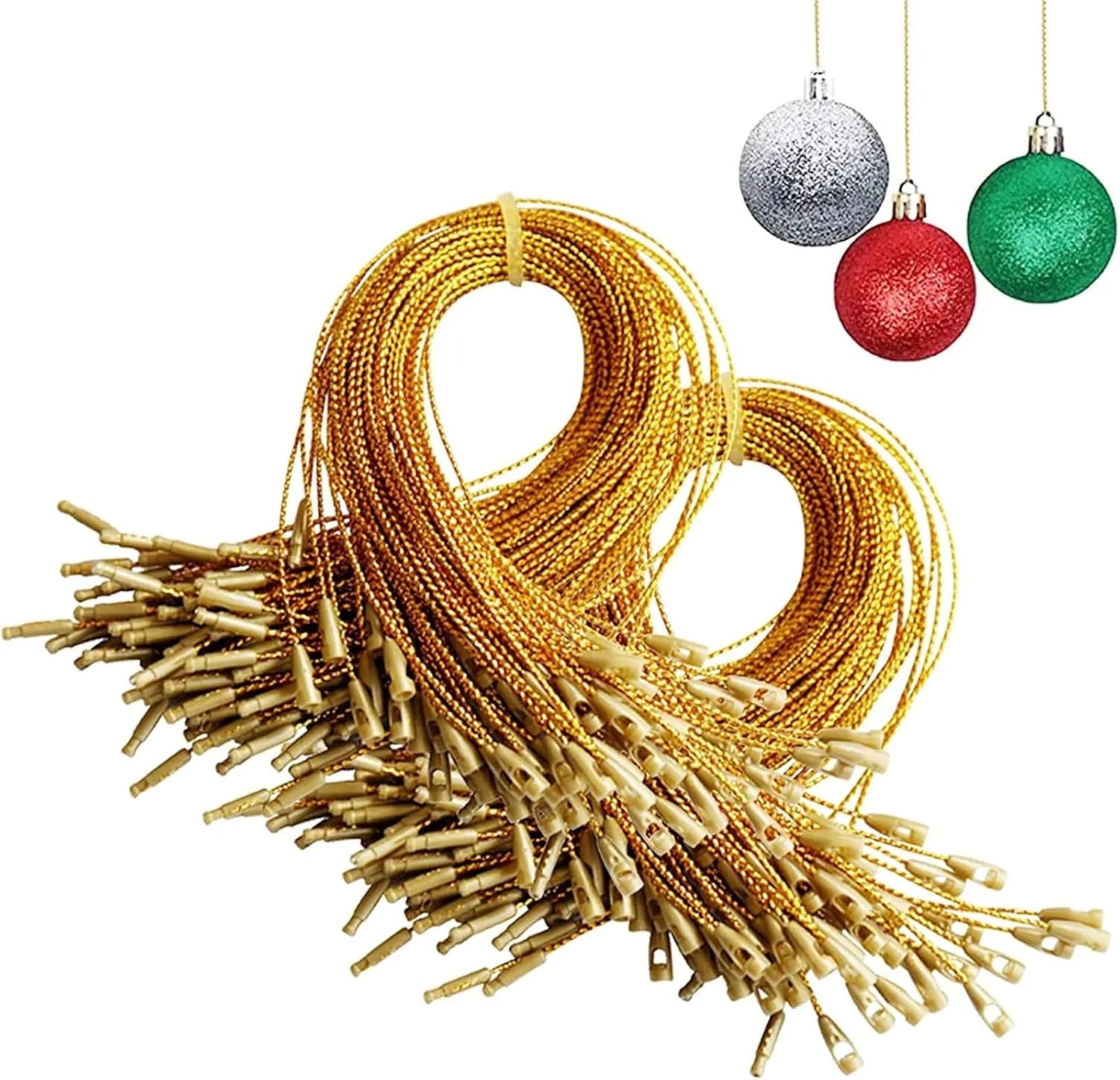 Hang Tag String 1000pcs Plastic Tag String Polyester Cotton Rope Christmas Tree Hang Cord Fasteners(Sliver)