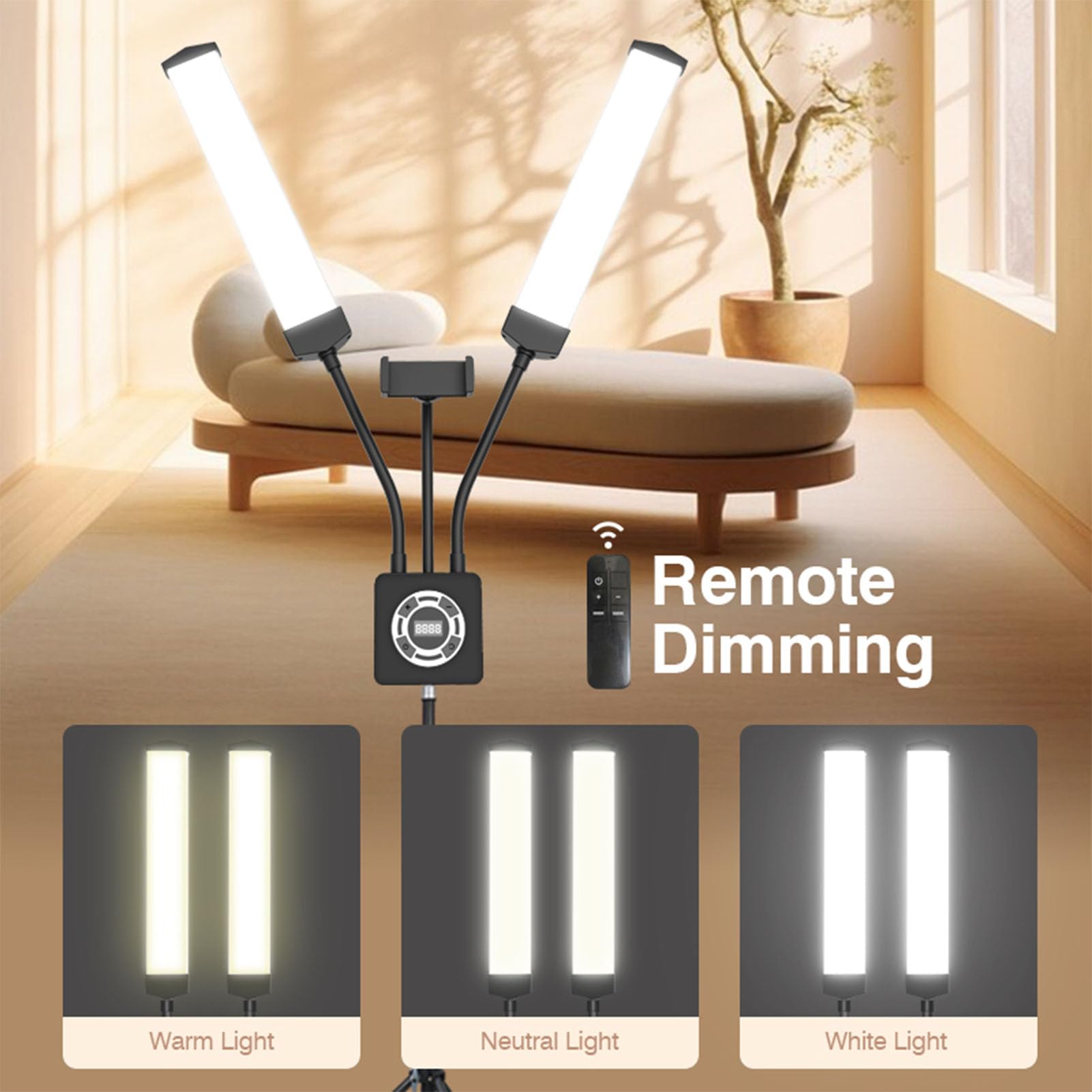Podwójne Ramiona Fotografia Wypełniająca 196 LED 40W 3200K-5600K (wtyczka UE)