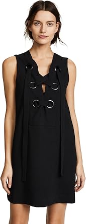 English Factory Womens Lace Up Front Dress