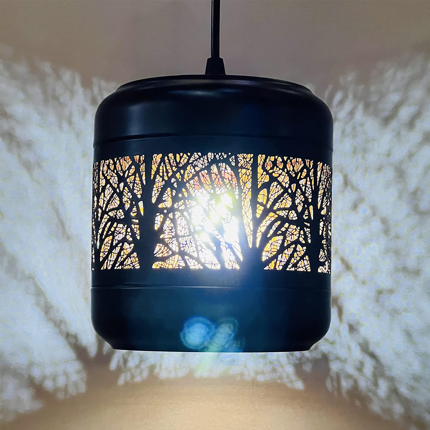 Black Pendant Lights - Classic Hanging Lights Set -20