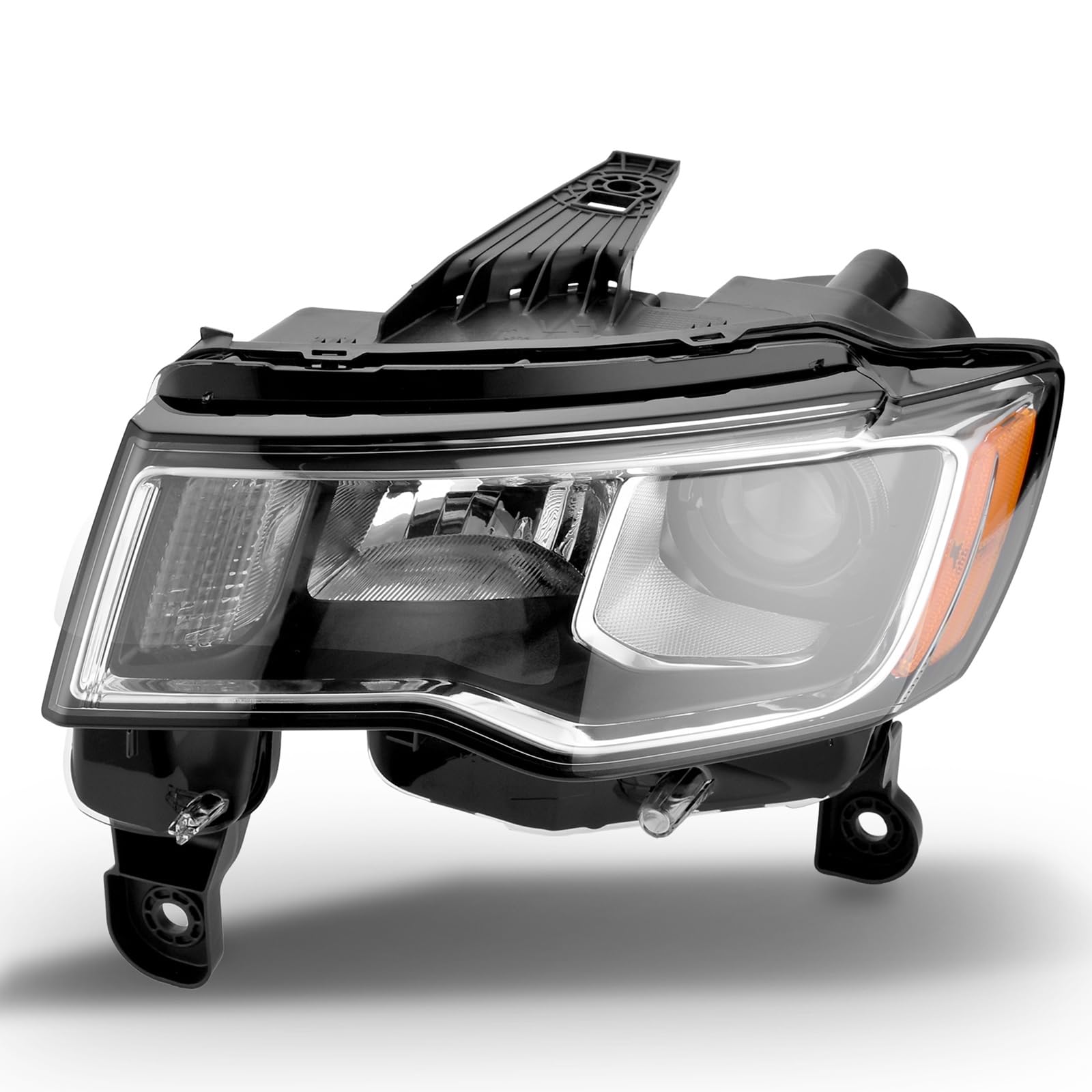 Headlights Assembly Compatible with Jeep Grand Cherokee 2017-2021,Headlamp Chrome Driver Side Replacement CH2502297 68289235AF