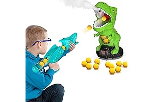 Tyrannosaurus Target with Water Mist Spray and Pterosaur Air Pump Foam Blaster