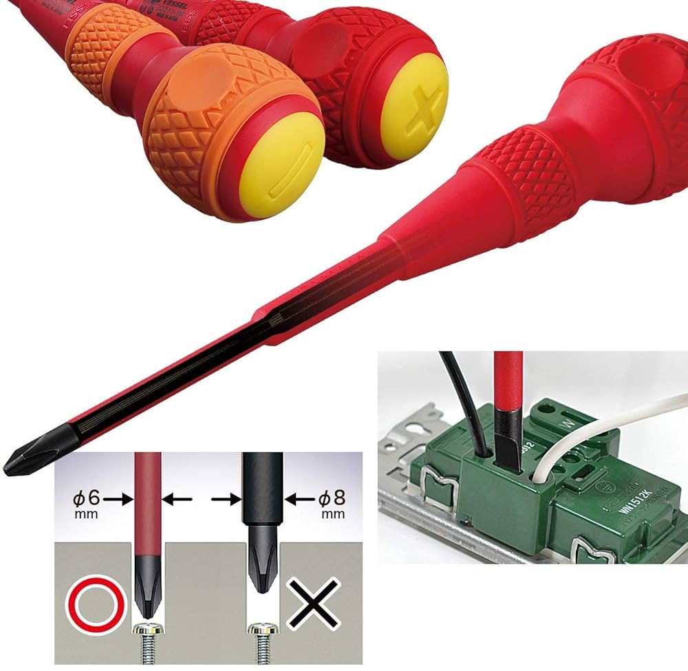 ✧ページ Amazon | ベッセル(VESSEL) ボールグリップ 絶縁ドライバー +2