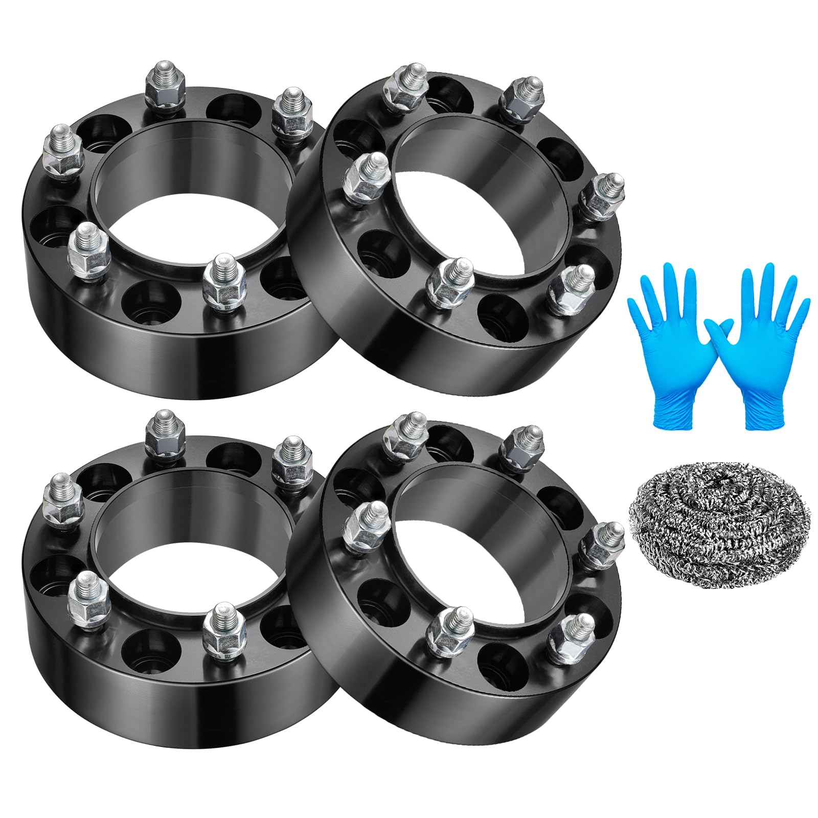 BDFHYK 6X5.5 Wheel Spacers 2 inch 6x139.7mm Hub Centric Wheel Spacer Set with M12x1.5 Studs 106mm Center Bore Compatible with 4Runner FJ Cruiser Sequoia Tacoma Tundra Lexus GX470 GX460, Set of 4