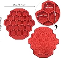 Vista 2 de Creativee - Molde de silicona para tartas de abejas de panal de abeja de 19 cavidades, bandeja de hielo, molde para tartas de galletas, chocolate
