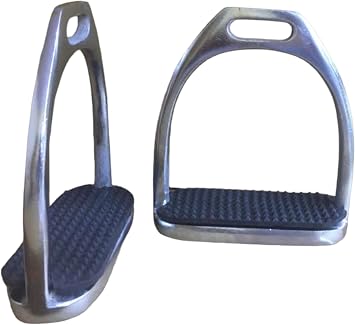 Majestic Ally Iron Stirrups with Rubber Pad for English Saddles