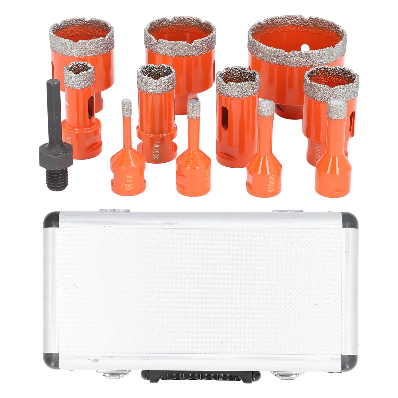 RiToEasysports Zestaw Otwornic do Płytek 11-częściowy Zestaw do Marmuru z Granitu Ceramicznego z Adapterem z Chwytem Sześciokątnym M14 Technologia Wosku Chłodzącego Bez Wysiłku Zapewniająca Płynne