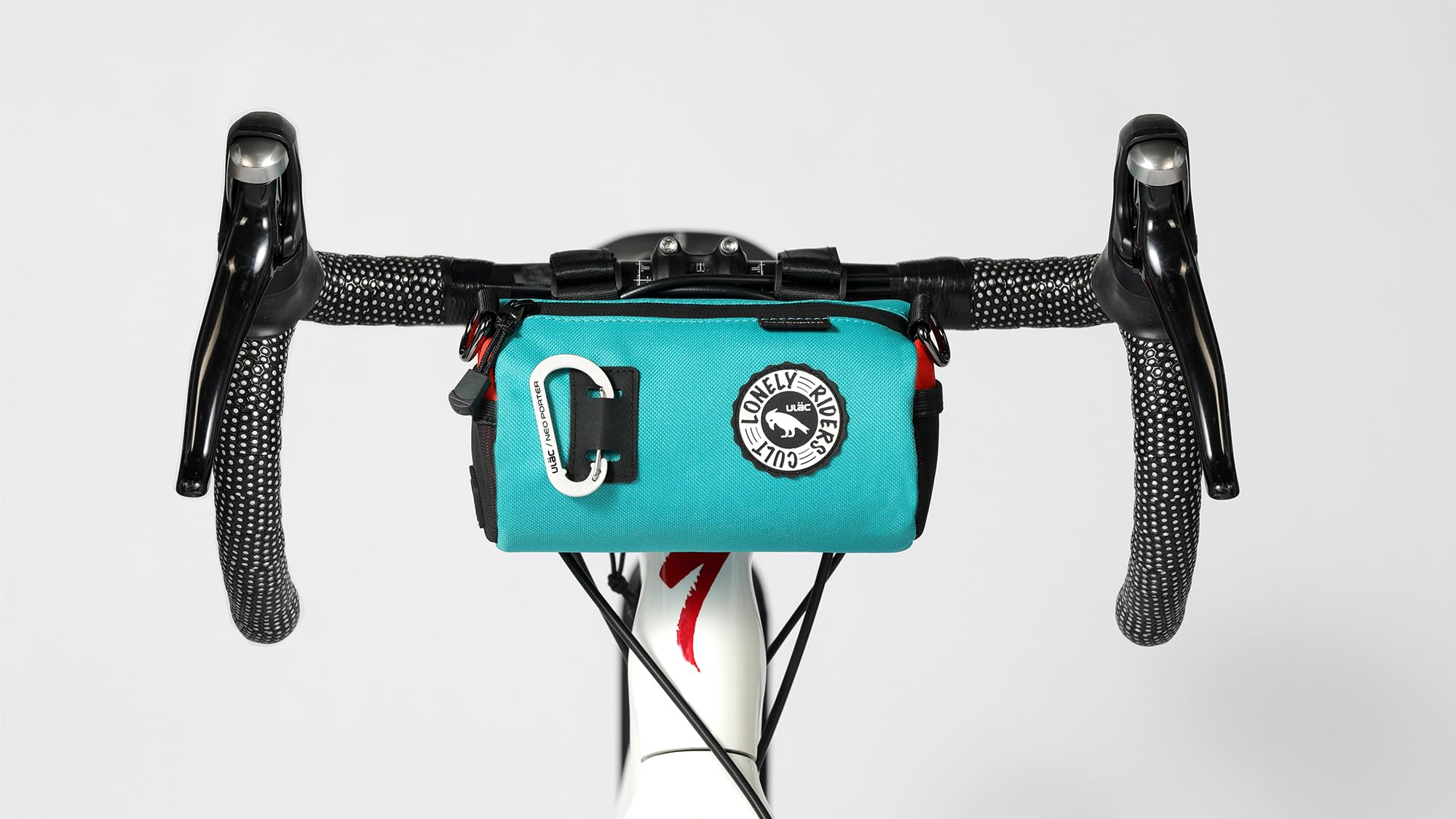 ULAC COURSIER Sprint Neo Porter Sacoche d'alimentation pour Guidon de vélo avec œillet Avant pour accueillir Les lumières, Lunettes de Soleil et bandoulière pour Un Transport Facile Bleu