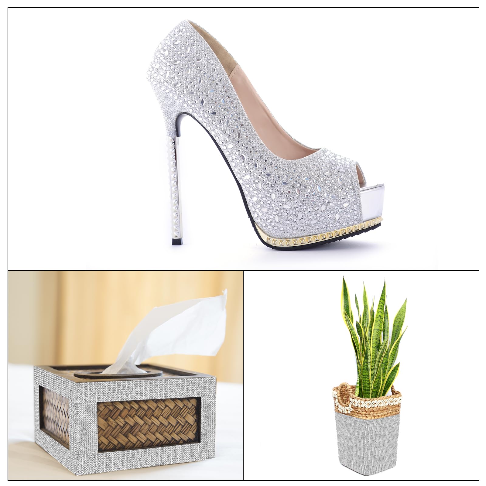 Self-Adhesive Rhinestone Ribbon - 8 Yards Bling Crystal Tape For DIY Crafts