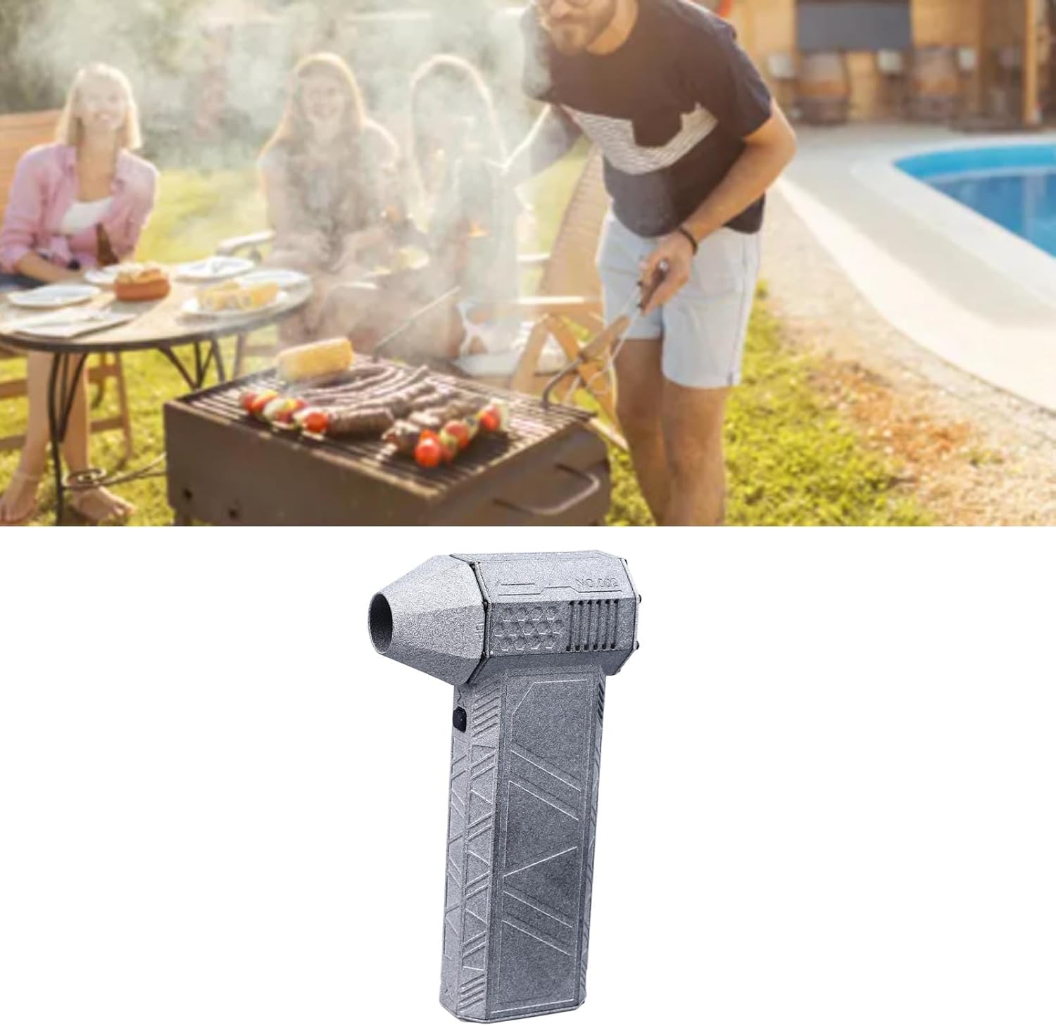 Jet Mini Blower 130000 RPM High Power Portable Mini Jet Blower Turbo Power for Outdoor Cleaning Car Computer Keyboard Car Drying Air Bed Hair Gray