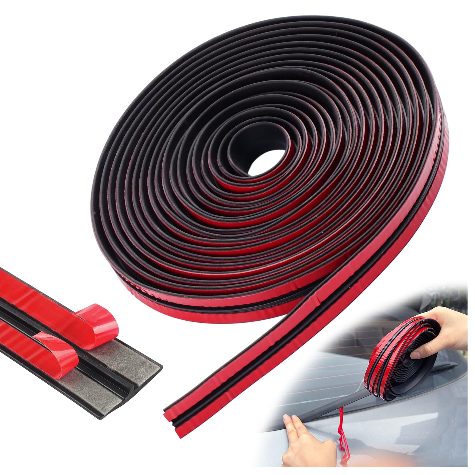 Photo 1 of 16.4Ft Car Weather Stripping: 14mm T Shape Rubber Windshield Seal Strip Trim Seal Dust Proof or Sunroof Front Rear Seal