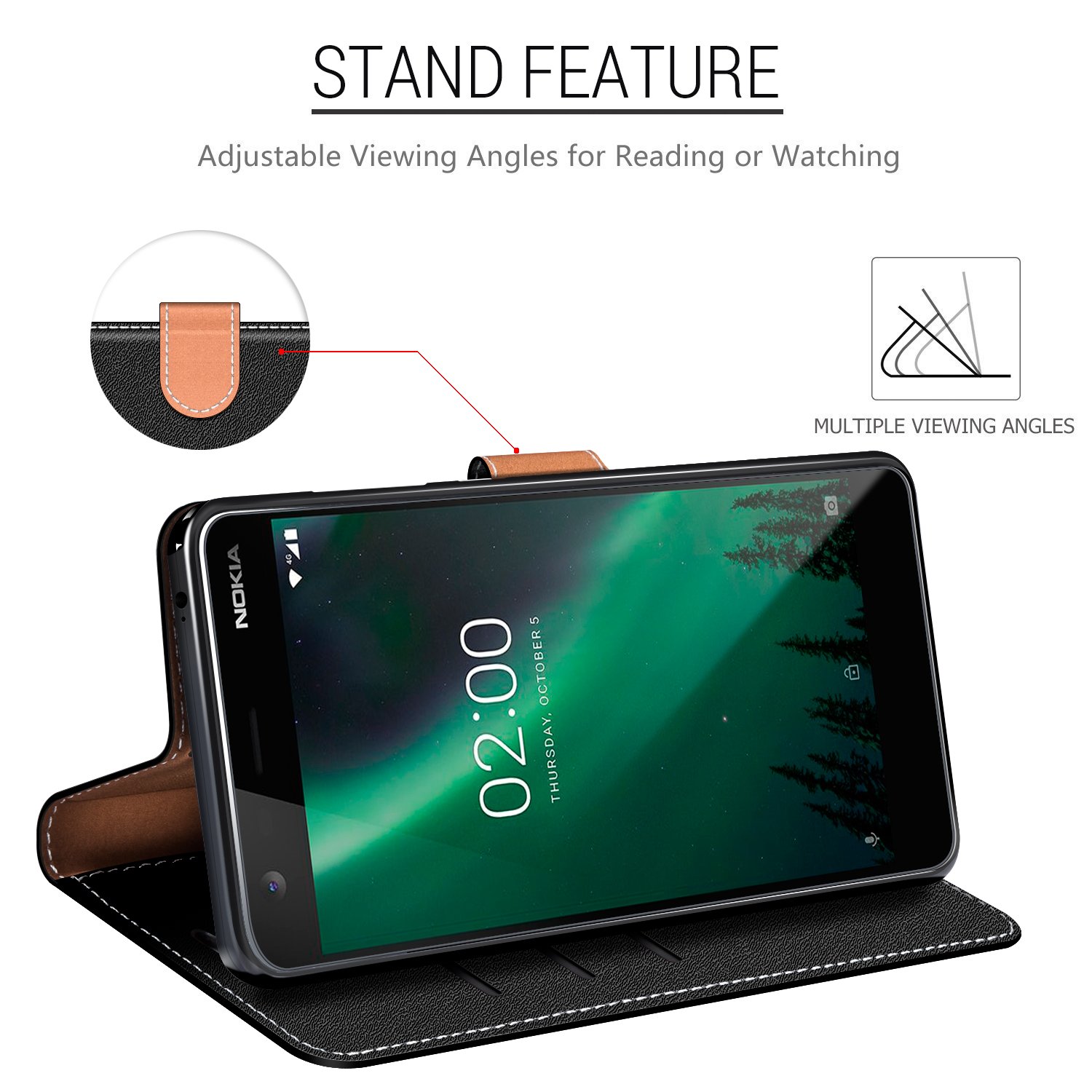 COVER FLIP A LIBRO per NOKIA 2.2 CUSTODIA PORTAFOGLIO MAGNETICA IN