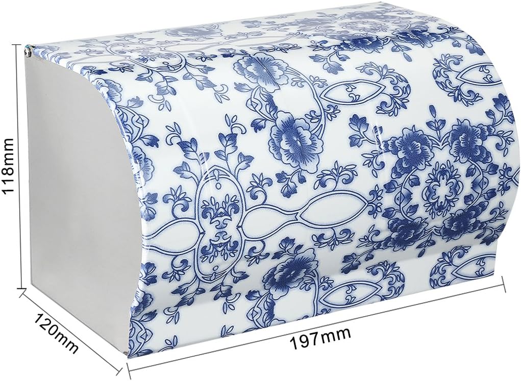 197mmx120mmx118mm 304 Home hardware Stainless Steel Wall-Mounted Toilet Paper Holder w Cover Model:41as123qo279