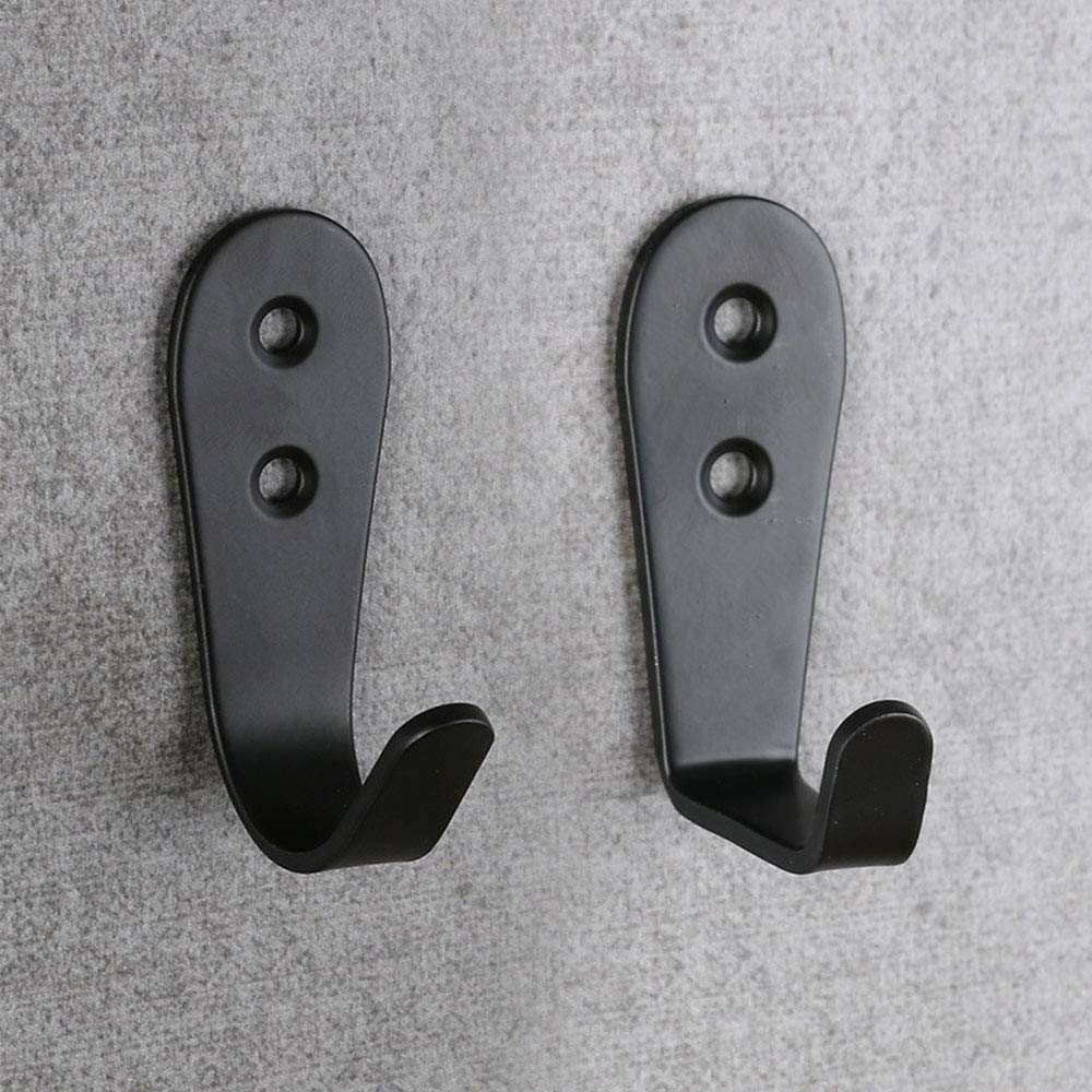 Wandmontierte Garderobenhaken, Kleiderhaken, Kleiderbügel, Kleiderhaken, rustikale Haken für Bad, Küche, Garage, Einzel-Kleiderbügel, 48 mm x 21 mm, 10 Stück