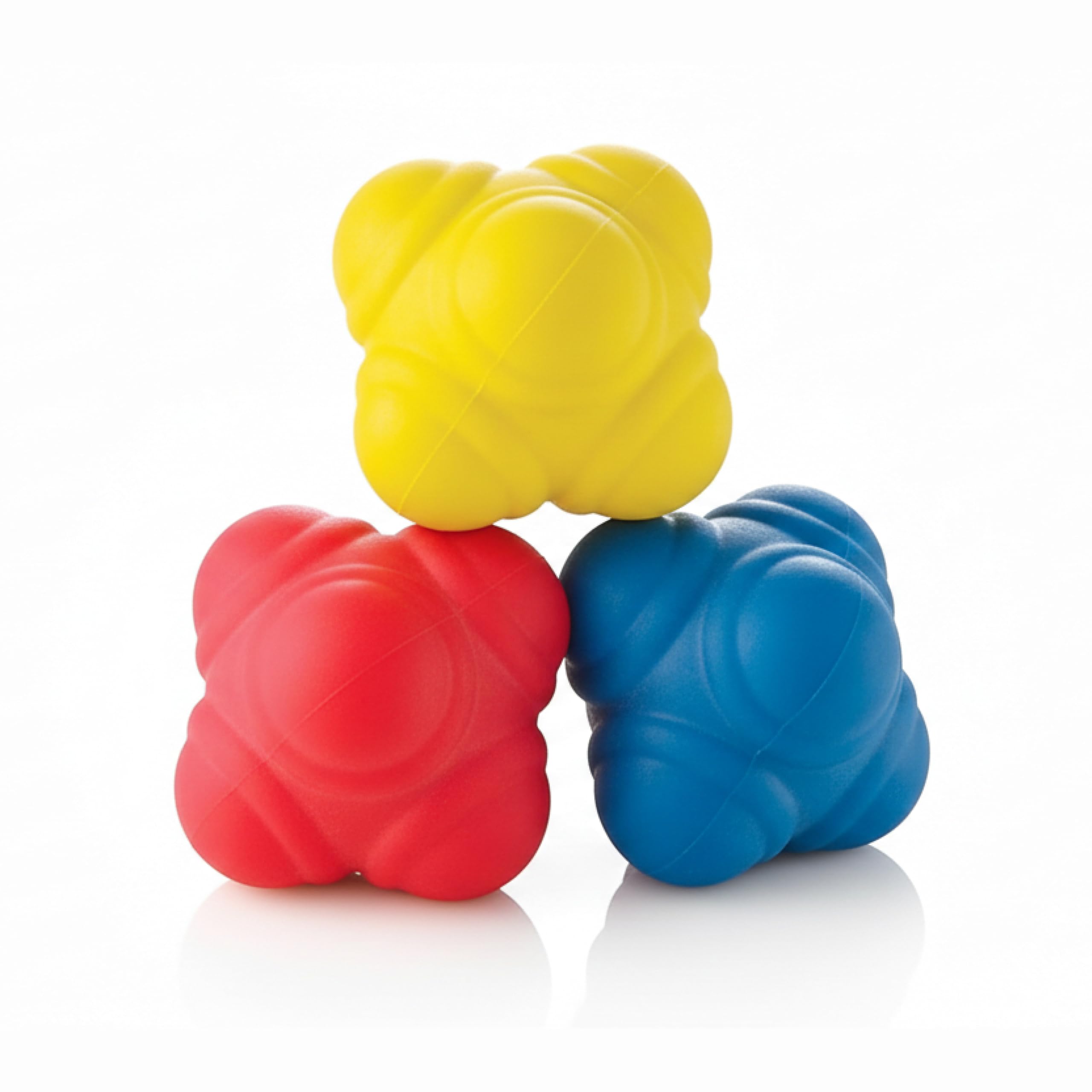 GISCO High Bounce Reaction Ball (3-Pack, Junior 70mm) for Improving Agility, Reflexes, and Hand-Eye Coordination Skills – Perfect for Sports, Training & Fitness