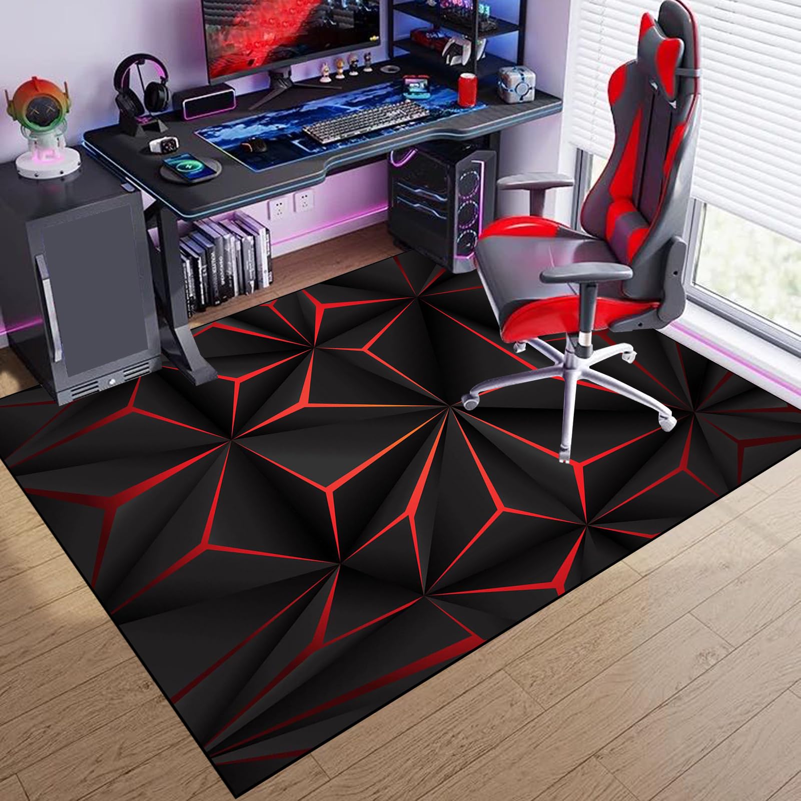70 x 100 cm Bodenschutzmatten für Hartböden, Boden Schutzmatten Gaming, Mehrzweck-fußbodenschutz, Unterlage Schreibtischstuhl, schreibtischstuhlmatte für Hartböden, Parkett und Fliesen