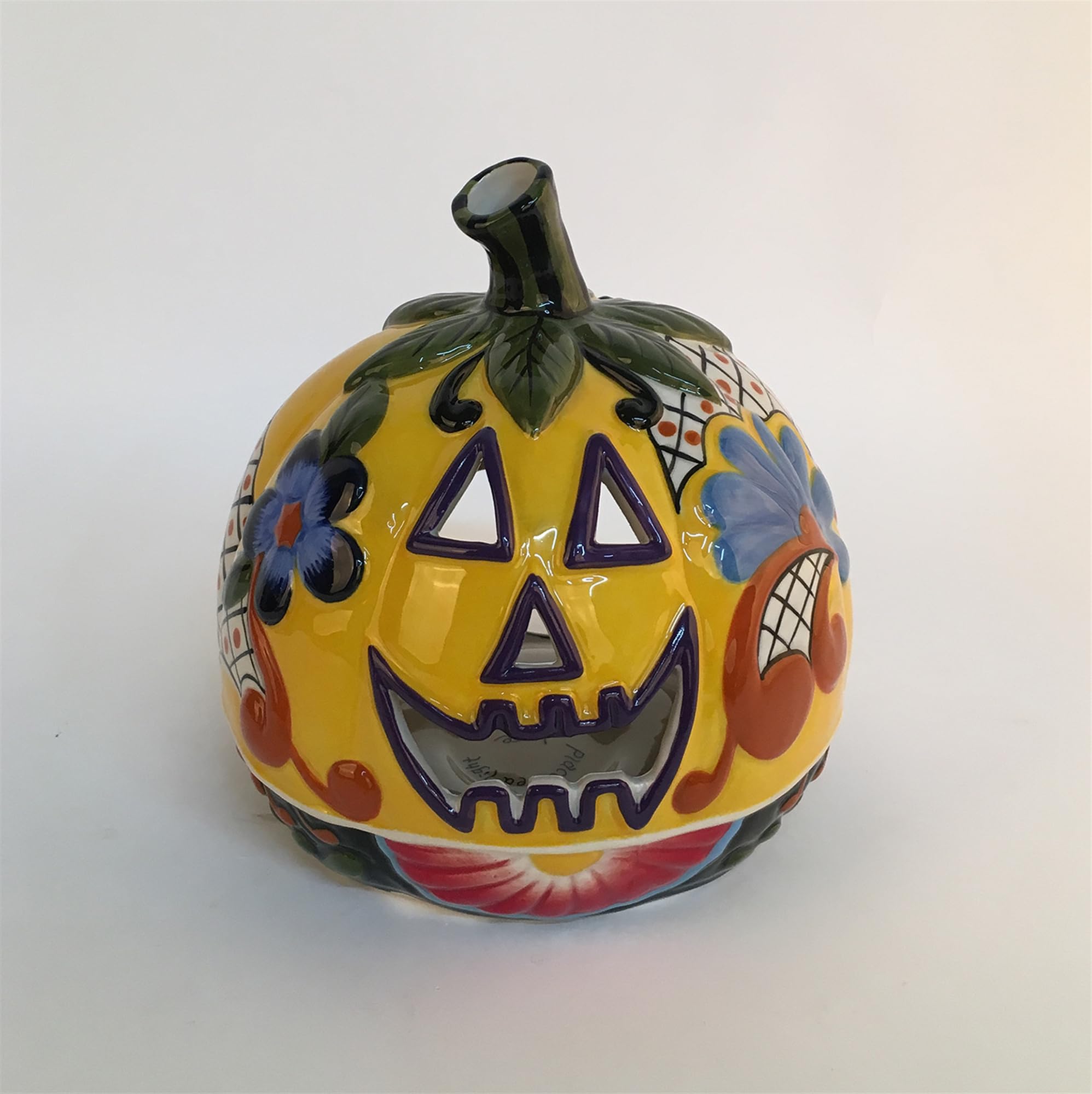 Ceramic Candle House Talavara Pumpkin Tealight