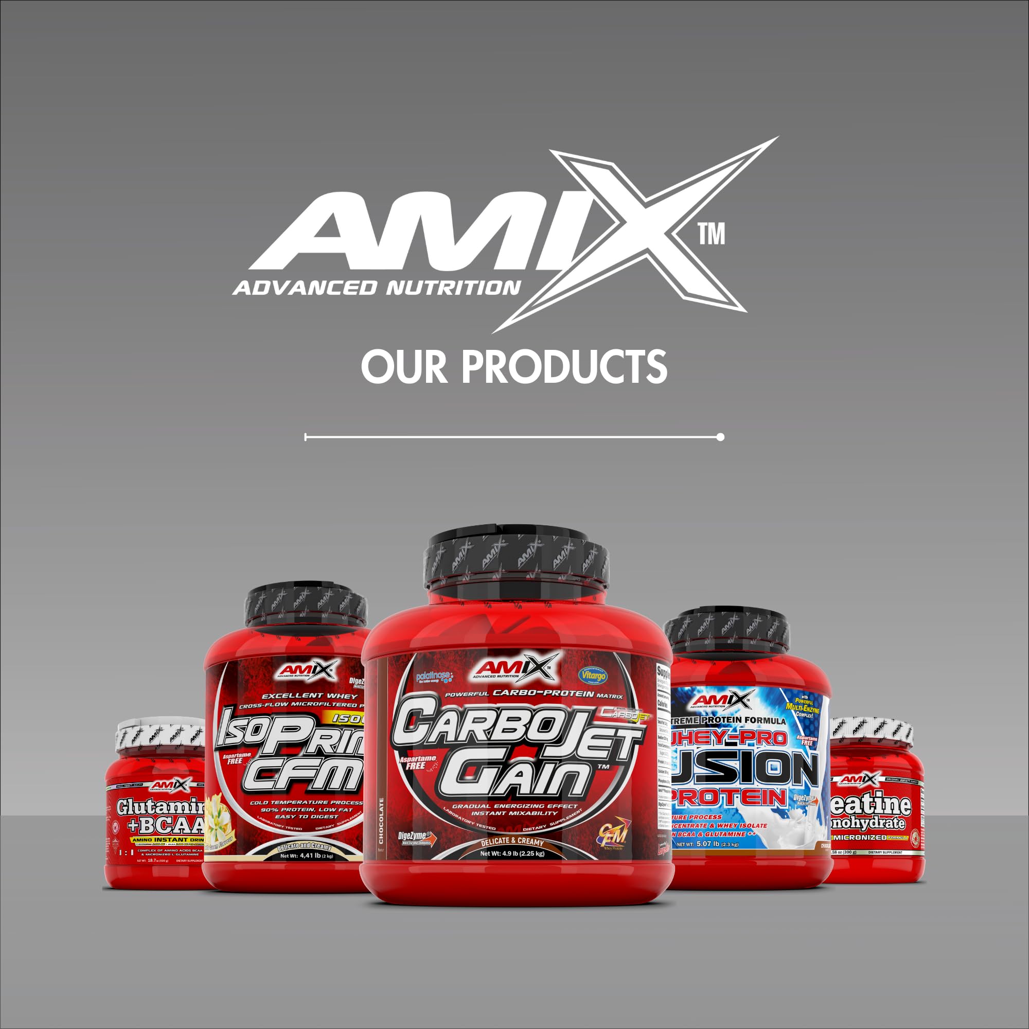 AMIX - Proteína en Polvo Carbojet Gain - Suplemento con Hidratos de Carbono -Proteína para Ganar Masa Muscular - Ideal para Atletas de Élite - Sabor Chocolate - 2,25 KG