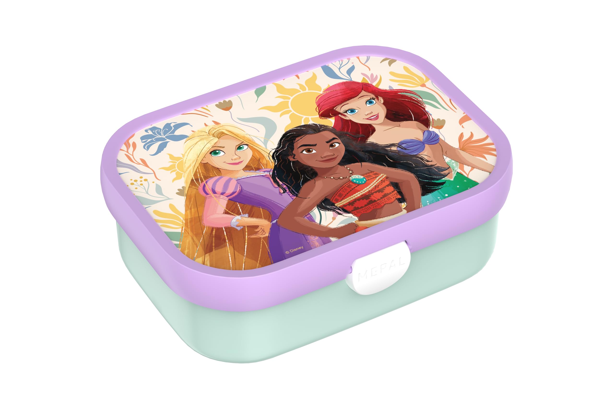 Mepal - Lunch box Campus - Bento Box For Children - Lunch Box With Bento Compartment & Fork - Lunch Box With Clip Closure - Dishwasher Safe & BPA-free - 750 ml - Princess Power