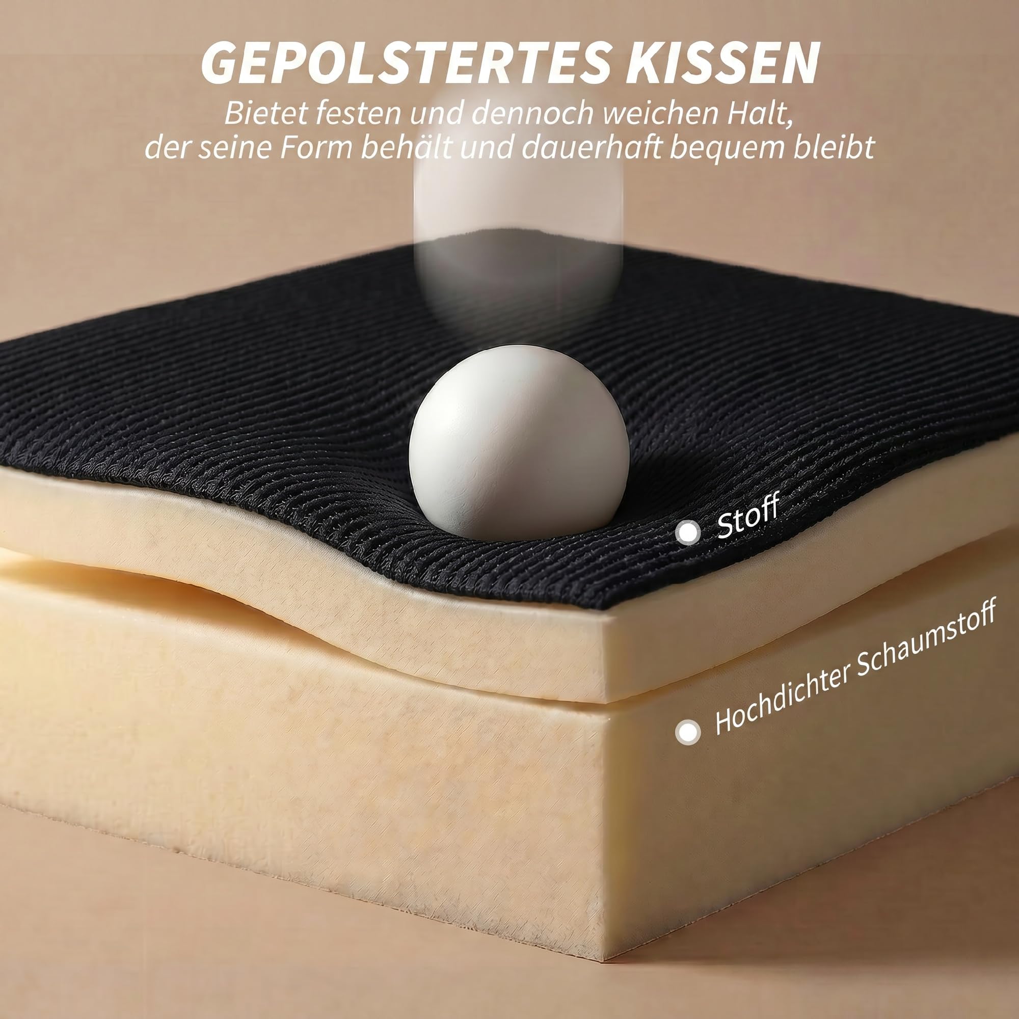HOMCOM Bürostuhl Ergonomischer Schreibtischstuhl mit Kopfteil Schwarz | Hochklappbare Armlehnen, Verstellbare Lendenwirbelstütze, Höhenverstellbarer Drehstuhl, Wippfunktion, Netzbespannung
