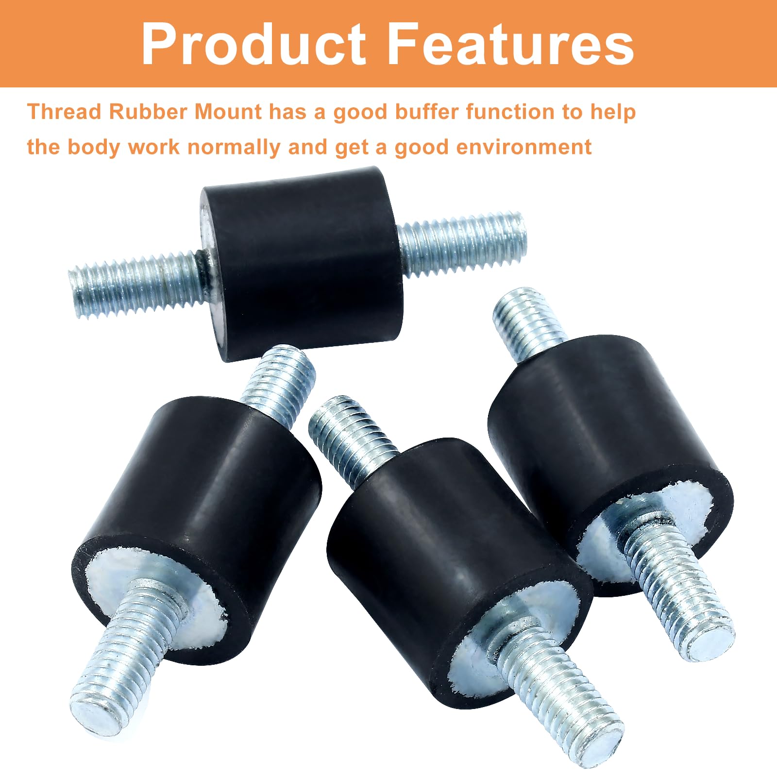 Waziaqoc 4PCS M5 Rubber Mounts Shock Absorber — Amazon image 4